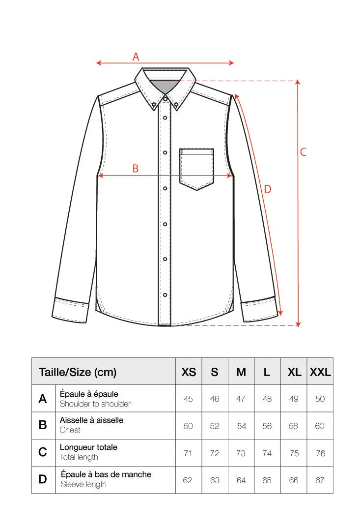 Chemise Flanelle Gris Bleu - Fit New Classique