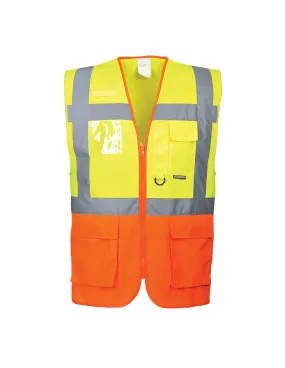 Gilet Executive Prague couleur : Jaune/Orange taille XXL - PORTWEST - - S376YORXXLPORTWEST